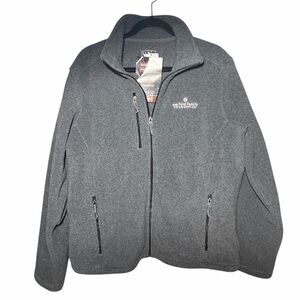 L.L. Bean Fleece Gray Performance Polartec Full Zip Jacket Large